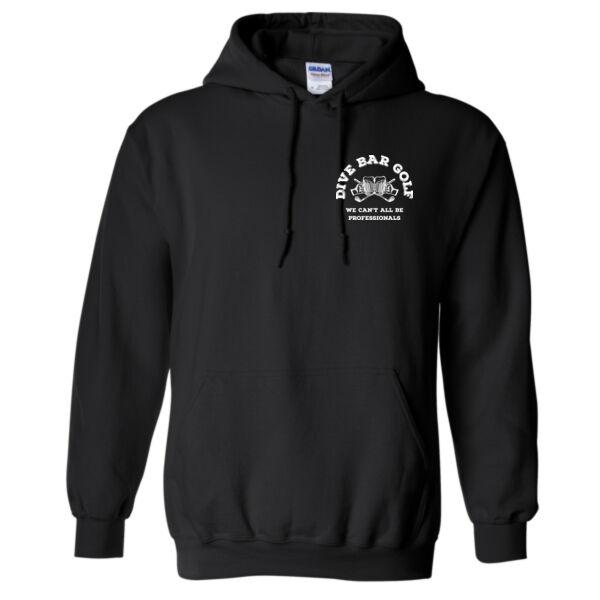 "We can't all be professionals" Heavy Blend™ Hooded Sweatshirt Thumbnail